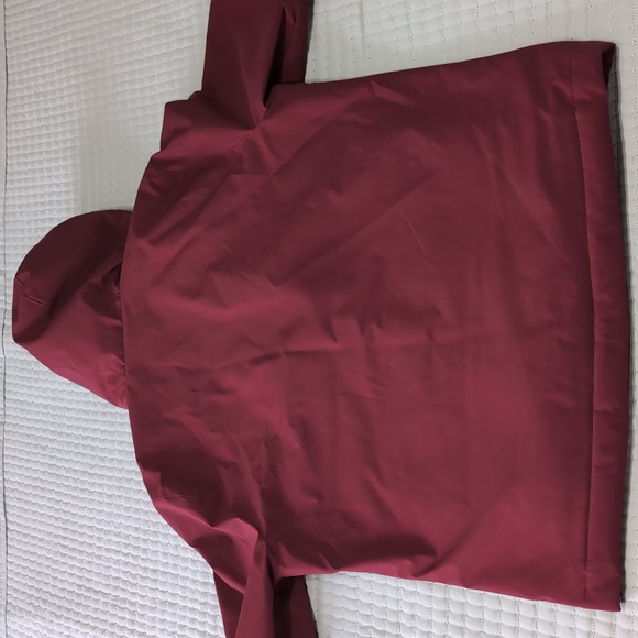 Hollister Maroon Hooded Faux Fur Lined Coat - Picture 4 of 5